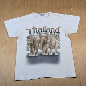 Vintage Thailand Elephant Graphic‎ T-Shirt Joligolf Classic Wear Men's Medium
